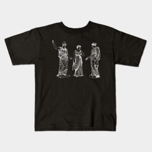 Dark Academia Greek Goddesses Kids T-Shirt
